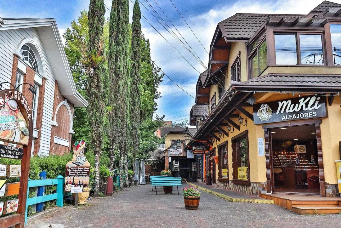 Locar-In Gramado - Loft A 50 M Da Rua Coberta. Apartment Ngoại thất bức ảnh